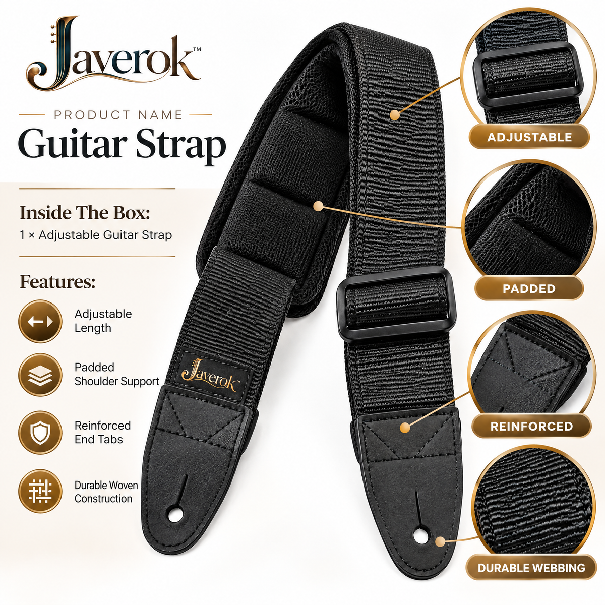 Javerok Javerok™ ComfortPlay Guitar Strap image 4