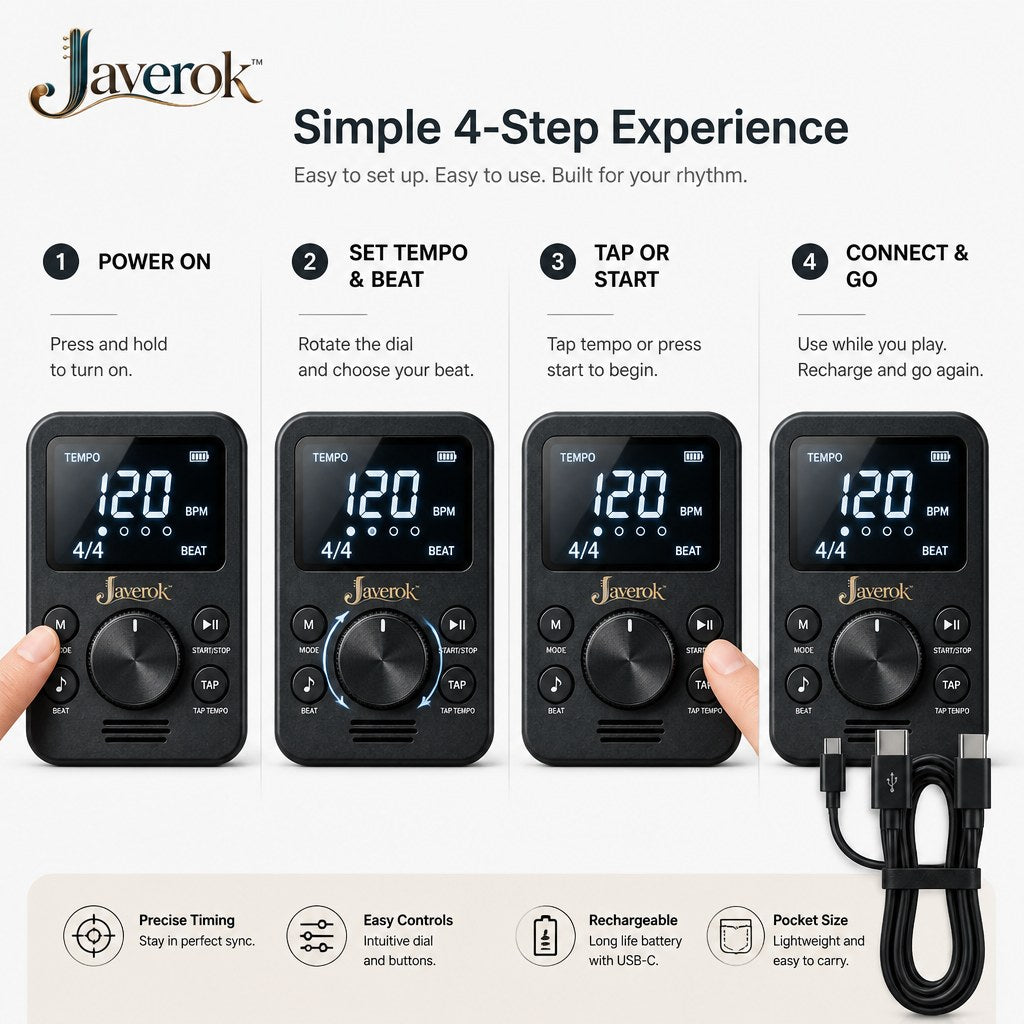 Javerok Javerok™ TempoPulse Electronic Metronome image 1